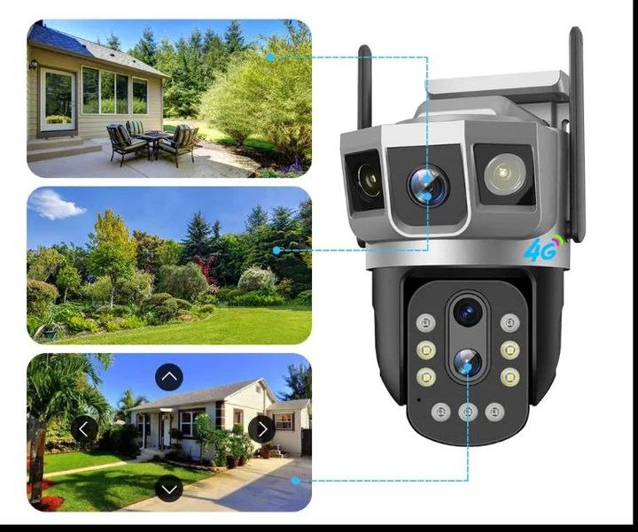 Cameră de Supraveghere Exterior V380 Pro cu Lentilă Dublă, Zoom Hibrid 10x- IP66