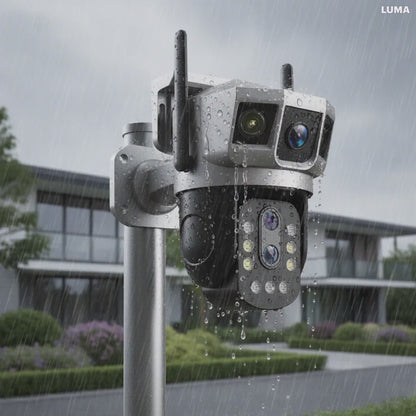 Cameră de Supraveghere Exterior V380 Pro cu Lentilă Dublă, Zoom Hibrid 10x- IP66